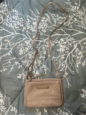 Rosetti Taupe Crossbody Bag with Adjustable Strap